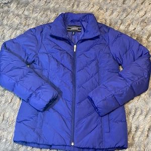 Lands’ End Cobalt blue puffer jacket, Size XS (2-4) Machine washable